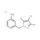 3-(4-Bromo-3,5-dimethyl-pyrazol-1-ylmethyl)-phenylamine hydrochloride - chemical structure image