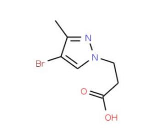 3-(4-Bromo-3-methyl-1H-pyrazol-1-yl)propanoic acid - chemical structure image