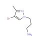 3-(4-Bromo-3-methyl-pyrazol-1-yl)-propylamine (CAS 1000802-71-0) - chemical structure image