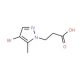 3-(4-Bromo-5-methyl-1H-pyrazol-1-yl)propanoic acid - chemical structure image