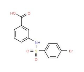 3-(4-Bromo-benzenesulfonylamino)-benzoic acid (CAS 59256-24-5) - chemical structure image