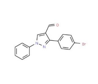 3-(4-Bromo-phenyl)-1-phenyl-1H-pyrazole-4-carbaldehyde (CAS 36640-41-2) - chemical structure image
