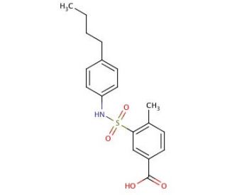 3-(4-Butyl-phenylsulfamoyl)-4-methyl-benzoic acid - chemical structure image