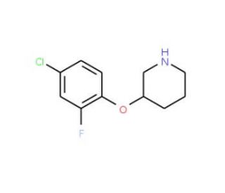 3-(4-Chloro-2-fluorophenoxy)piperidine - chemical structure image