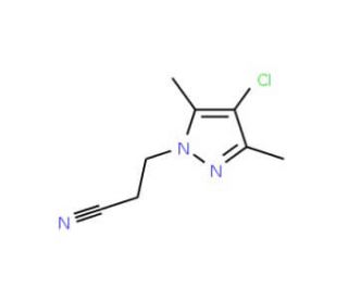 3-(4-Chloro-3,5-dimethyl-1H-pyrazol-1-yl)-propanenitrile - chemical structure image