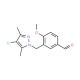 3-(4-Chloro-3,5-dimethyl-pyrazol-1-ylmethyl)-4-methoxy-benzaldehyde - chemical structure image