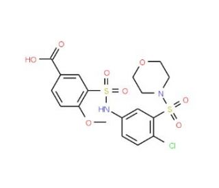 3-({[4-chloro-3-(morpholin-4-ylsulfonyl)phenyl]amino}sulfonyl)-4-methoxybenzoic acid - chemical structure image