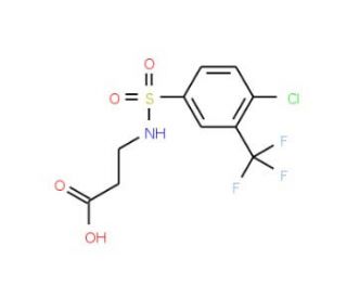 3-({[4-chloro-3-(trifluoromethyl)phenyl]sulfonyl}amino)propanoic acid (CAS 612043-43-3) - chemical structure image