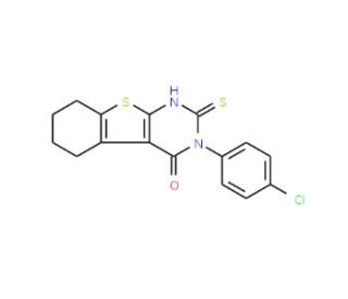 3-(4-Chloro-phenyl)-2-mercapto-5,6,7,8-tetrahydro-3H-benzo[4,5]thieno[2,3-d]pyrimidin-4-one - chemical structure image