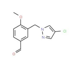3-(4-Chloro-pyrazol-1-ylmethyl)-4-methoxy-benzaldehyde - chemical structure image