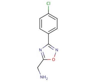 [3-(4-chlorophenyl)-1,2,4-oxadiazol-5-yl]methylamine - chemical structure image