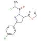 3-(4-chlorophenyl)-1-(2-chloropropanoyl)-5-(2-furyl)-4,5-dihydro-1H-pyrazole - chemical structure image