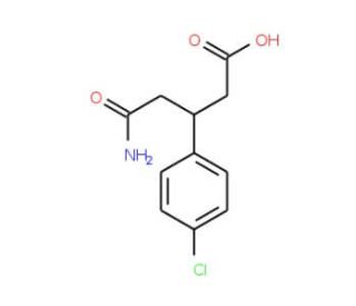 3-(4-Chlorophenyl)glutaramic acid (CAS 1141-23-7) - chemical structure image