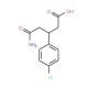 3-(4-Chlorophenyl)glutaramic acid (CAS 1141-23-7) - chemical structure image