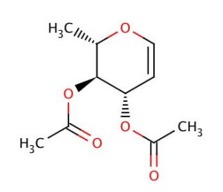 3,4-Di-O-acetyl-6-deoxy-L-glucal (CAS 34819-86-8) - chemical structure image