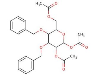 3,4-Di-O-benzyl-1,2,6-tri-O-acetyl-&alpha;-D-mannopyranose (CAS 65827-57-8) - chemical structure image