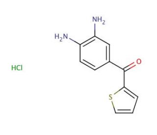(3,4-Diaminophenyl)-(2-thienyl)methanone Monohydrochloride (CAS 61167-19-9) - chemical structure image