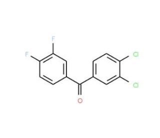 3,4-Dichloro-3&prime;,4&prime;-difluorobenzophenone (CAS 844885-31-0) - chemical structure image