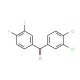 3,4-Dichloro-3′,4′-difluorobenzophenone (CAS 844885-31-0) - chemical structure image