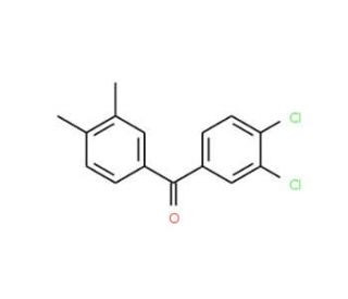 3,4-Dichloro-3&prime;,4&prime;-dimethylbenzophenone (CAS 844885-34-3) - chemical structure image