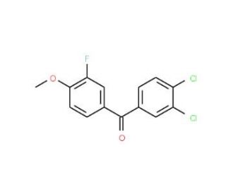 3,4-Dichloro-3&prime;-fluoro-4&prime;-methoxybenzophenone (CAS 844885-37-6) - chemical structure image