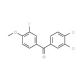 3,4-Dichloro-3′-fluoro-4′-methoxybenzophenone (CAS 844885-37-6) - chemical structure image