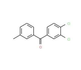 3,4-Dichloro-3&prime;-methylbenzophenone (CAS 844885-24-1) - chemical structure image