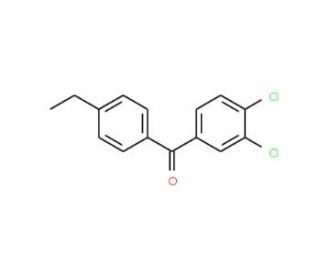 3,4-Dichloro-4&prime;-ethylbenzophenone (CAS 844885-28-5) - chemical structure image