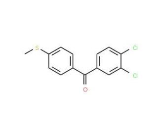3,4-Dichloro-4&prime;-(methylthio)benzophenone (CAS 73242-10-1) - chemical structure image