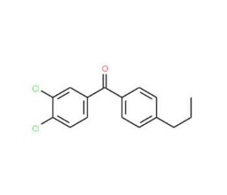 3,4-Dichloro-4&prime;-n-propylbenzophenone (CAS 844885-29-6) - chemical structure image