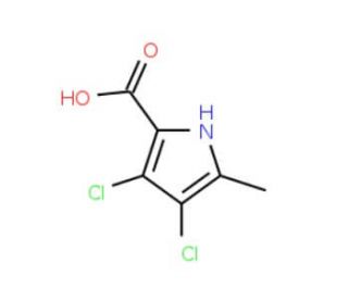 3,4-Dichloro-5-methylpyrrole-2-carboxylic acid (CAS 24691-30-3) - chemical structure image