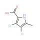 3,4-Dichloro-5-methylpyrrole-2-carboxylic acid (CAS 24691-30-3) - chemical structure image