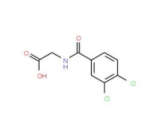 (3,4-Dichloro-benzoylamino)-acetic acid (CAS 17321-80-1) - chemical structure image