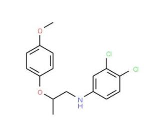 3,4-Dichloro-N-[2-(4-methoxyphenoxy)propyl]aniline (CAS 1040688-87-6) - chemical structure image