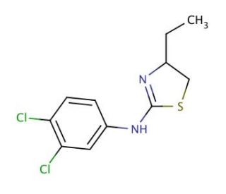 (3,4-Dichloro-phenyl)-(4-ethyl-4,5-dihydro-thiazol-2-yl)-amine - chemical structure image