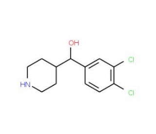(3,4-Dichloro-phenyl)-piperidin-4-yl-methanol (CAS 1017201-90-9) - chemical structure image