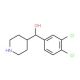 (3,4-Dichloro-phenyl)-piperidin-4-yl-methanol (CAS 1017201-90-9) - chemical structure image