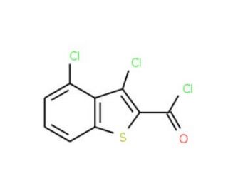 3,4-Dichlorobenzo[b]thiophene-2-carbonyl chloride (CAS 34576-86-8) - chemical structure image
