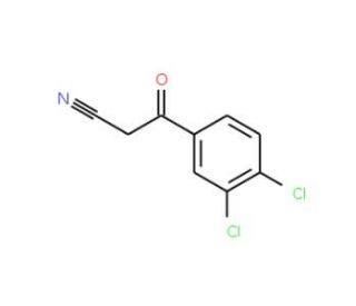 3,4-Dichlorobenzoylacetonitrile (CAS 4640-68-0) - chemical structure image