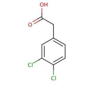 3,4-Dichlorophenylacetic acid (CAS 5807-30-7) - chemical structure image