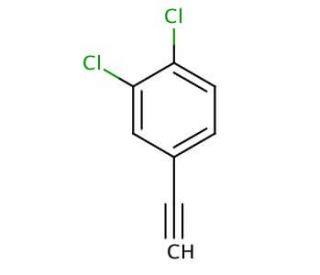 3,4-Dichlorophenylacetylene (CAS 556112-20-0) - chemical structure image