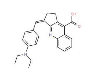3-(4-Diethylamino-benzylidene)-2,3-dihydro-1H-cyclopenta[b]quinoline-9-carboxylic acid - chemical structure image