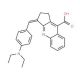 3-(4-Diethylamino-benzylidene)-2,3-dihydro-1H-cyclopenta[b]quinoline-9-carboxylic acid - chemical structure image