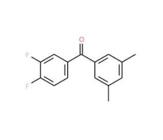 3,4-Difluoro-3&prime;,5&prime;-dimethylbenzophenone (CAS 845781-09-1) - chemical structure image
