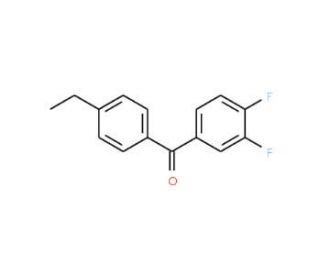 3,4-Difluoro-4&prime;-ethylbenzophenone (CAS 845781-02-4) - chemical structure image