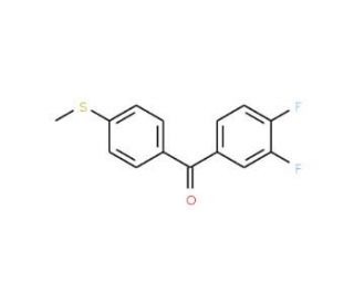 3,4-Difluoro-4&prime;-(methylthio)benzophenone (CAS 197439-06-8) - chemical structure image