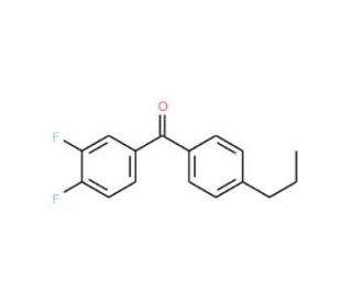 3,4-Difluoro-4&prime;-n-propylbenzophenone (CAS 845781-03-5) - chemical structure image