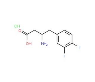 3,4-Difluoro-L-beta-homophenylalanine hydrochloride (CAS 270063-53-1) - chemical structure image