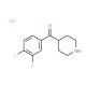 (3,4-Difluoro-phenyl)-piperidin-4-yl-methanone HCl (CAS 140235-26-3) - chemical structure image