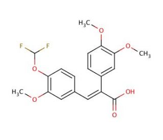 3-(4-Difluoromethoxy-3-methoxy-phenyl)-2-(3,4-dimethoxy-phenyl)-acrylic acid - chemical structure image